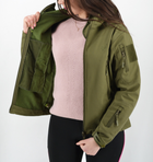 Тактическая женская куртка Eagle Soft Shell с флисом Green Olive XL - изображение 8