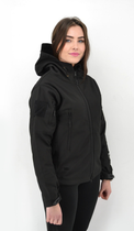 Тактическая женская куртка Eagle Soft Shell с флисом Black S - изображение 3
