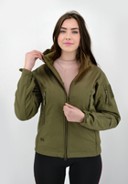 Тактична жіноча куртка Eagle Soft Shell з флісом Green Olive XS - зображення 4