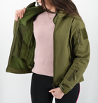 Тактична жіноча куртка Eagle Soft Shell з флісом Green Olive XS - зображення 8