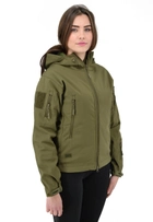 Тактична жіноча куртка Eagle Soft Shell з флісом Green Olive 3XL - зображення 1