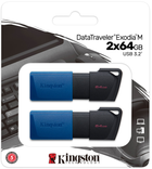 Флеш пам'ять USB Kingston DataTraveler Exodia M 2x64GB (740617326352)