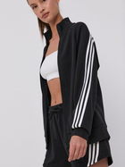 Bluza damska rozpinana streetwear z kołnierzykiem Adidas W Fi 3S Tt GU9693 XL Czarna (4064047404784) - obraz 1