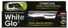 Zestaw White Glo Charcoal Total Mouth Detox pasta do zębów z aktywnym węglem 100 ml + szczoteczka (9319871001025) - obraz 1