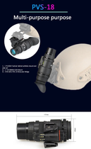 Прилад нічного бачення POMIACAM PVS-18 цифровий 1X32 із кріпленням на шолом BLACK - зображення 13