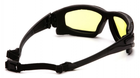 Тактичні окуляри Pyramex i-Force XL із ущільнювачем Anti-Fog жовті - зображення 5
