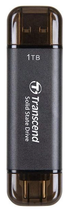 SSD накопичувач Transcend ESD310C 1TB, USB Type C/A Gray (6900651)
