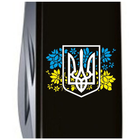 Нож Victorinox Huntsman Ukraine 91 мм Чорний Герб України з квітковим прапором (1.3713.3_T1280u) - изображение 3