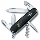 Нож Victorinox Spartan Ukraine 91 мм Чорний Тризуб-Ластівка + Слава Україні (1.3603.3_T1220u)