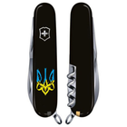 Нож Victorinox Spartan Ukraine 91 мм Чорний Тризуб готичний синьо-жовтий (1.3603.3_T0636u) - изображение 2