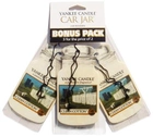 Zestaw zapachów samochodowych Yankee Candle Car Jar Bonus Pack Clean Cotton 3 szt (5038580069686) - obraz 1