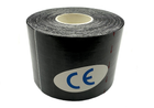 Кінезіологічний тейп EasyFit Kinesio 5х5 см чорний (медичний, спортивний, косметологічний вологостійкий бавовняний пластир) EF-TPS-BK - зображення 2