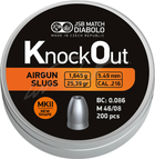 Кулі підкаліберні JSB Diabolo KnockOut Slugs MKII 5.49 мм. Вага - 1,645 г. 200 шт/уп - зображення 1