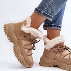 Жіночі зимові черевики високі Cresandi 42 Бежеві (5905677025590) - зображення 4