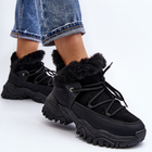 Жіночі зимові черевики високі Cresandi 37 Чорні (5905677025477) - зображення 6