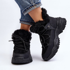 Жіночі зимові черевики високі Cresandi 39 Чорні (5905677025491) - зображення 7