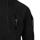Куртка чоловіча демісезонна Helikon-Tex Флісова Чорна XXL M-T оснащена додатковими панелями на липучках для легкої персоналізації двома кишенями для біцепса з 100% поліестеру Застібка-блискавка YKK спереду від шиї до талії із захистом для підборіддя - зображення 6