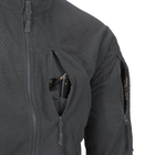 Куртка чоловіча демісезонна Helikon-Tex Флісова Сіра XL M-T оснащена додатковими панелями на липучках для легкої персоналізації двома кишенями для біцепса з 100% поліестеру Застібка-блискавка YKK спереду від шиї до талії із захистом для підборіддя - зображення 7
