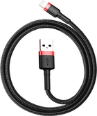 Kabel Baseus Cafule Cable USB For lightning 2.4 A 0.5 m Red/Black (CALKLF-A19) - obraz 2