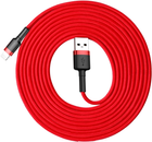 Kabel Baseus Cafule Cable USB For iP 2 A 3 m Red/Red (CALKLF-R09) - obraz 2
