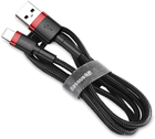 Кабель Baseus Cafule Cable USB For iP 2 А 3 м Red/Black (CALKLF-R91) - зображення 2