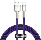 Кабель Baseus Cafule Series Metal Data Cable USB to IP 2.4 А 2 м Purple (CALJK-B05) - зображення 1