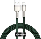 Kabel Baseus Cafule Series Metal Data Cable USB to IP 2.4 A 1 m Green (CALJK-A06) - obraz 1