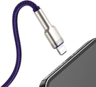 Кабель Baseus Cafule Series Metal Data Cable USB to IP 2.4 А 2 м Purple (CALJK-B05) - зображення 3