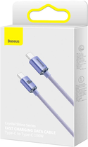 Kabel Baseus Crystal Shine Series Fast Charging Data Cable Type-C to Type-C 100 W 1.2 m Purple (CAJY000605) - obraz 5