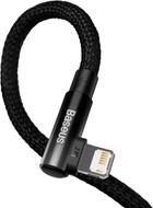 Kabel Baseus MVP 2 Elbow-shaped Fast Charging Data Cable USB to iP 2.4 A 1 m Black (CAVP000001) - obraz 4