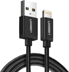 Kabel Ugreen USB Type-A - Apple Lightning 1 m MFi Black (6957303861569) - obraz 1