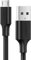 Kabel Ugreen US289 USB 2.0 to Micro Cable Nickel Plating 2 A 1 m Black (6957303861361) - obraz 2