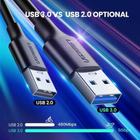 Kabel synchronizacyjny Ugreen US184 USB 3.0 - Type-C Cable 1 m Black (6957303828821) - obraz 4