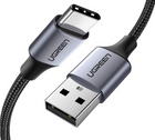 Kabel Ugreen US288 USB - Type-C Cable Aluminum Braid 1.5 m Black (6957303861279) - obraz 1