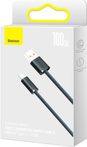 Kabel Baseus USB 2.0 AM-Type-C m, 2 m, 20V/5A, 100W Dynamic Series Gray (CALD000716) - obraz 3