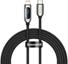 Kabel Baseus CATLSK USB3.1 Type-C M-Lightning m 20 W z wyświetlaczem 2 m Black (CATLSK-A01)