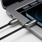 Kabel Baseus CATLSK USB3.1 Type-C M-Lightning m 20 W z wyświetlaczem 2 m Black (CATLSK-A01) - obraz 4