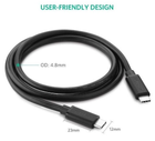 Kabel Ugreen US286 Type-C - Type-C 3 A Cable 0.5 m Black (6957303859962) - obraz 3