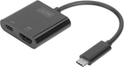 Адаптер Digitus HDMI - USB Type-C PD Black (4016032451495) - зображення 1