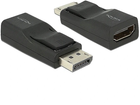 Адаптер Delock DisplayPort 1.2 - HDMI M/F Black (4043619656851) - зображення 1