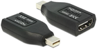 Adapter Delock DisplayPort mini - HDMI Black (4043619655526) - obraz 1