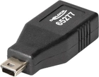 Adapter Delock USB Type-A - mini-USB M/F Black (4043619652778) - obraz 1