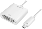 Adapter LogiLink USB Type-C 3.1 - DVI 0.14 m White (4052792043693) - obraz 1