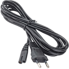 Kabel zasilający Akyga IEC C7 - CEE 7/16 3 m Black (5901720131836) - obraz 2