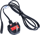 Kabel zasilający Akyga UK BS 1363 Typ G - IEC C7 1.5 m Black (5901720137050) - obraz 1