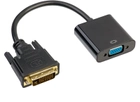 Kabel adapter Akyga VGA - DVI-D F/M 0.15 m Black (5901720134851) - obraz 1
