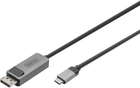 Кабель адаптер Digitus USB Type-C - DisplayPort M/M 1 м Black (4016032484264)