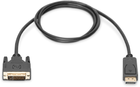 Kabel adapter Digitus DisplayPort - DVI-D M/M 1 m Black (4016032289067) - obraz 2