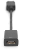Kabel adapter Digitus DisplayPort - HDMI A M/F 0.2 m Black (4016032427476) - obraz 3