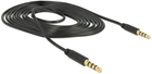 Kabel Delock mini Jack - mini Jack M/M 4 Pin 2 m Black (4043619834365) - obraz 1